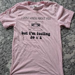 Bella Canvas Light Pink Tee with Graphic Design